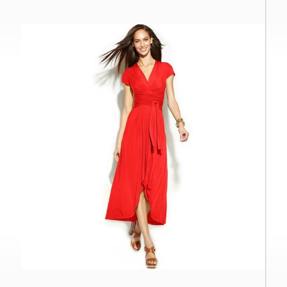MICHAEL KORS SANGRIA WRAP DRESS SIZE L